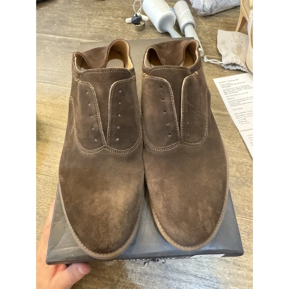 Kenneth Cole New York Men's Rustin Laceless Cb Oxford Size 11 Suede Brown
